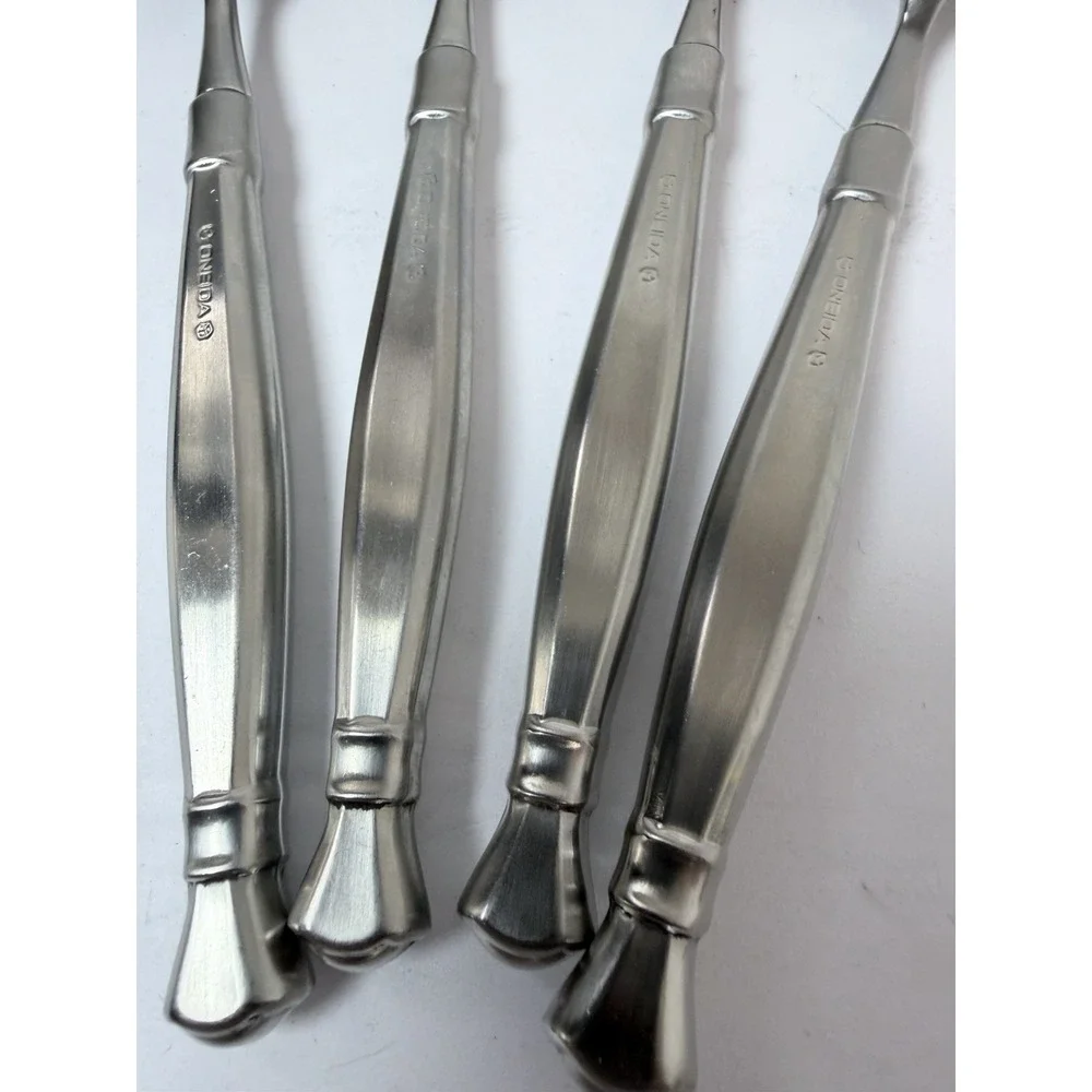 4 - Oneida ACT II / ACT 2 Satin Cube Mark Stainless Flatware 6 1/2